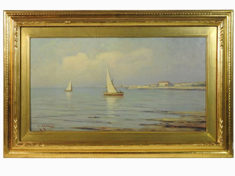 Renuccio Renucci - Marina con Barche