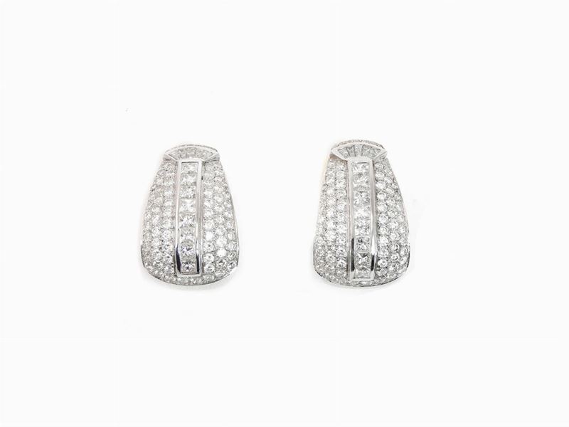 Orecchini in Oro Bianco con Diamanti