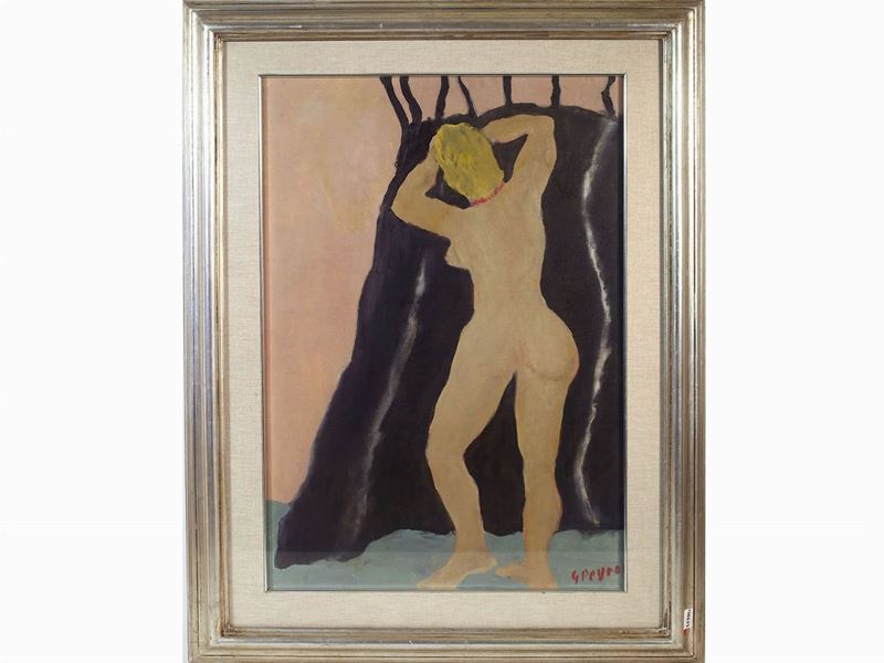 Guido Peyron - Nudo Danzante con Tenda Nera 1952/53