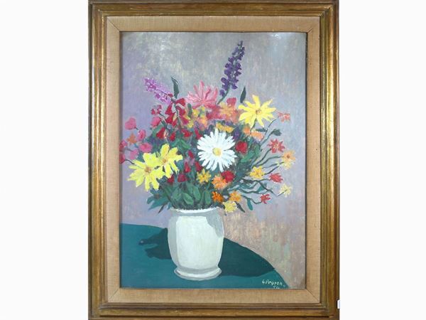 Guido Peyron - Vaso di fiori 1954