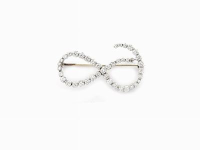 Spilla in Oro Bianco con Diamanti