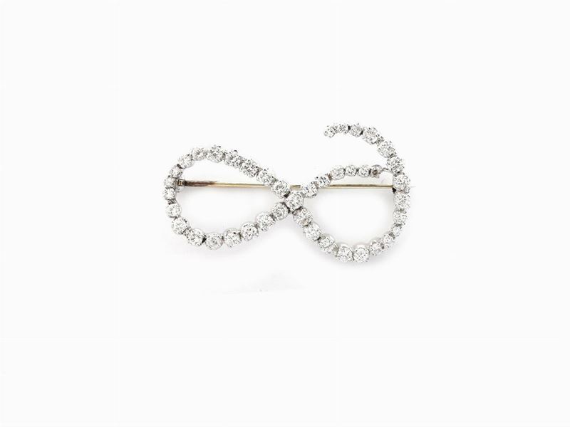 Spilla in Oro Bianco con Diamanti