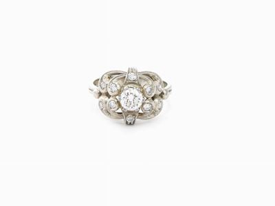 Anello in Oro Bianco con Diamanti