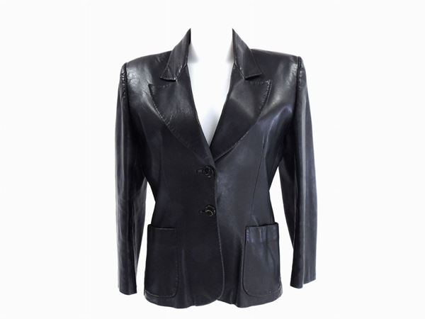 Black leather jacket, Yves Saint Laurent