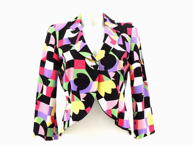 Giacca in Viscosa Multicolor, Emporio Armani