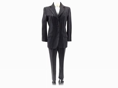 Tailleur in Lana Grigia Gessata, Moschino