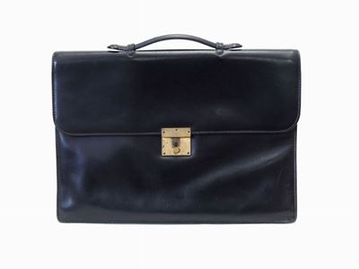 Cartella Porta Documenti in Pelle Nera, Gucci