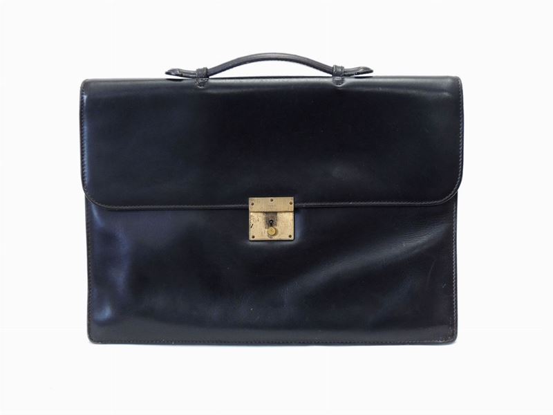 Cartella Porta Documenti in Pelle Nera, Gucci