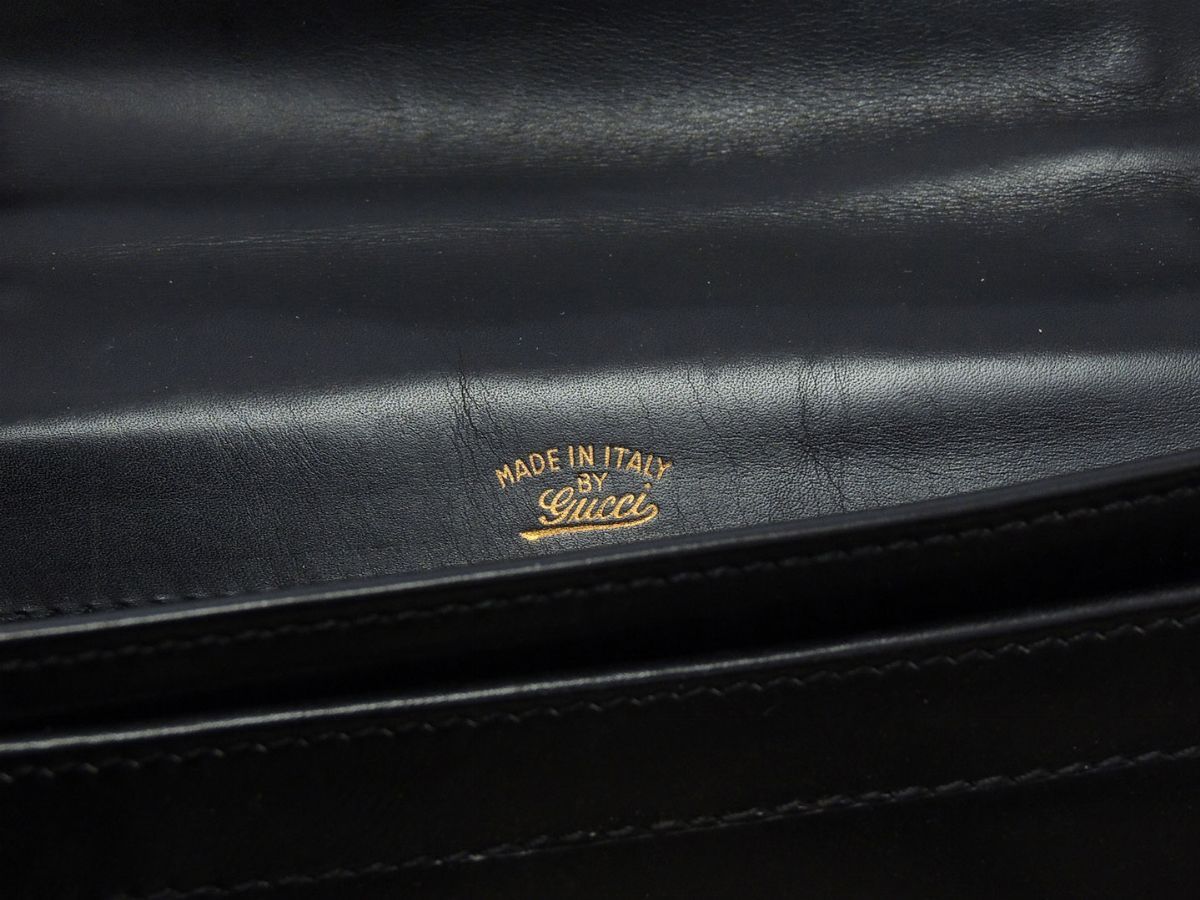 Cartella Porta Documenti in Pelle Nera, Gucci