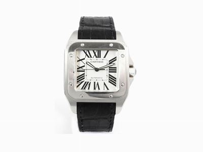 Orologio da Polso per Uomo Cartier Santos 100 XL in Acciaio