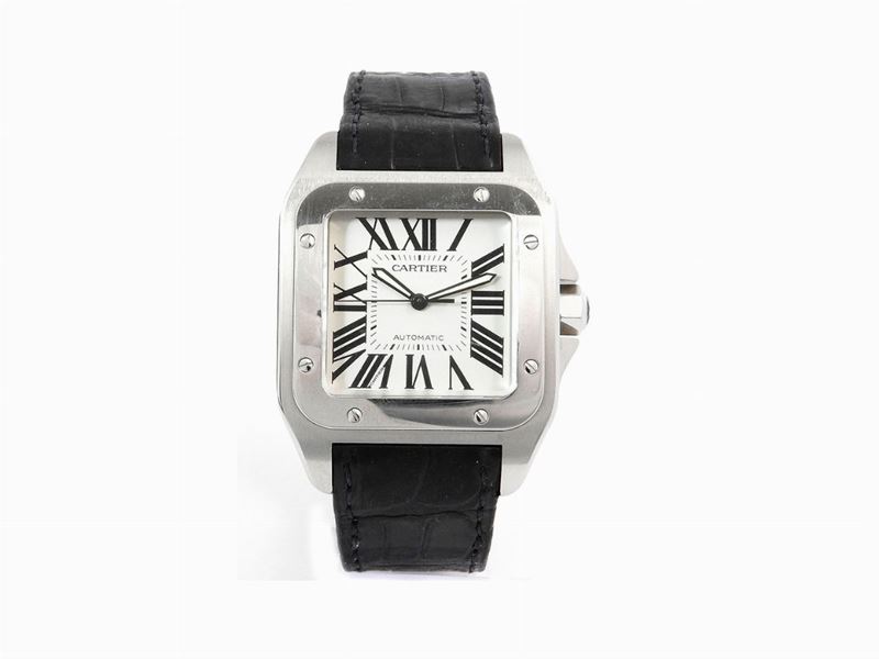 Orologio da Polso per Uomo Cartier Santos 100 XL in Acciaio