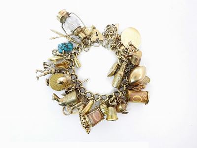 Bracciale "charms" in Oro Prevalentemente 375/1000