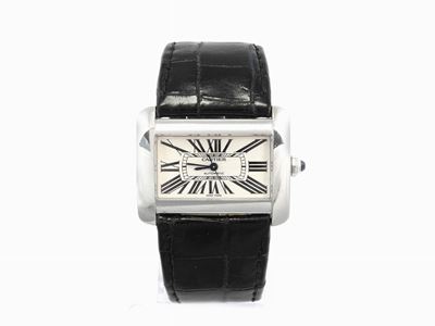Orologio da Polso per Uomo Cartier Tank Divan XL in Acciaio
