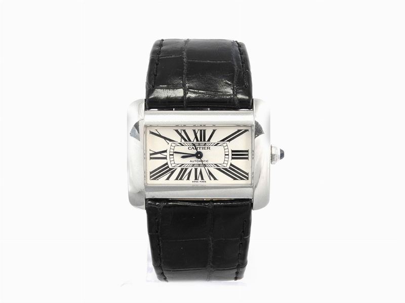 Orologio da Polso per Uomo Cartier Tank Divan XL in Acciaio