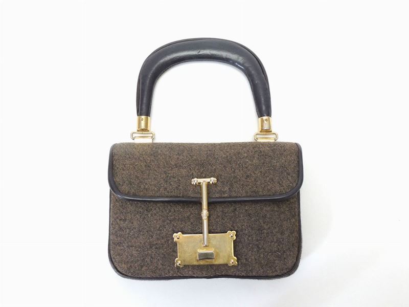 Borsa a Mano in Lana Marrone, Roberta di Camerino