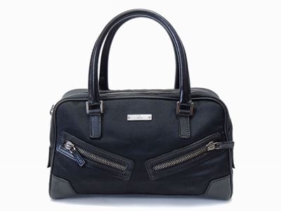 Borsa a Mano in Pelle e Raso Nero, Gucci