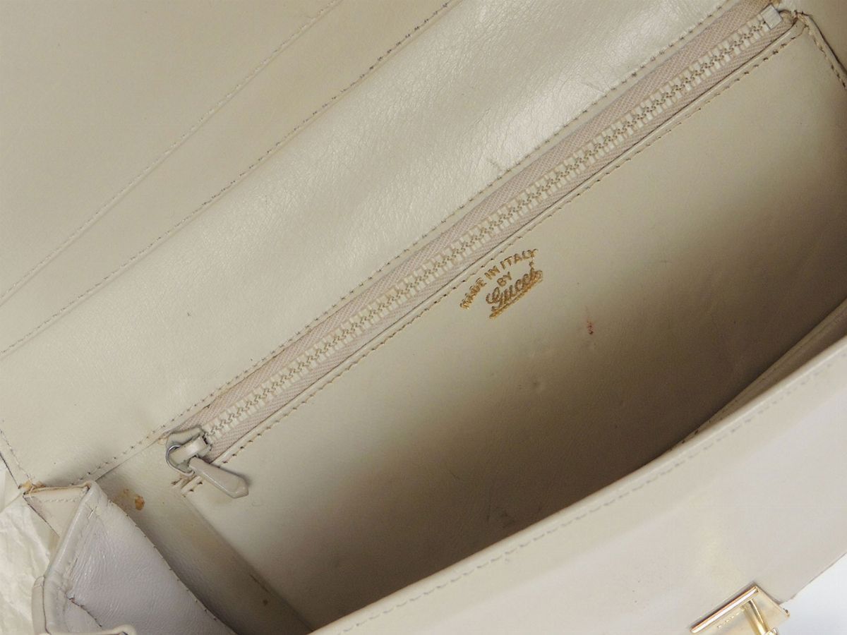 Clutch in Pitone Color Crema, Gucci