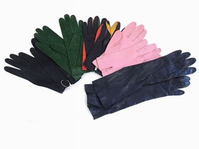 Lotto di Guanti in Pelle e Camoscio