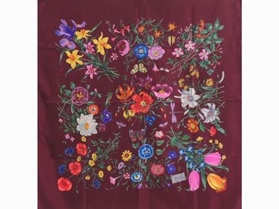 Foulard in Seta "flora", Gucci