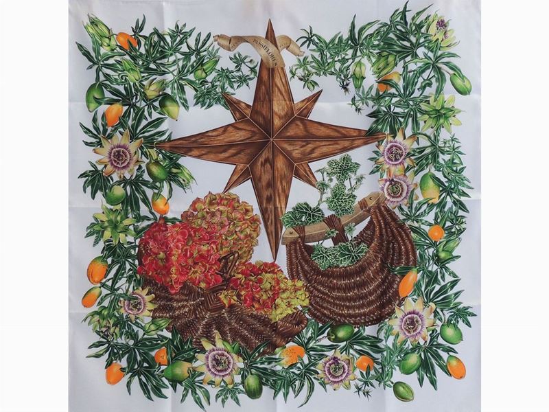 Foulard Carrè in Seta "passiflores" , Hermès