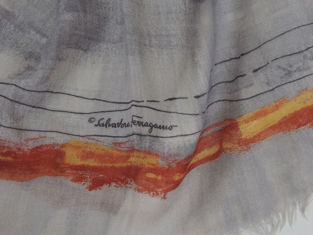 Stola in Lana Grigia, Salvatore Ferragamo