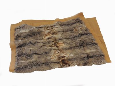 Coperta in Volpe e Panno Marrone