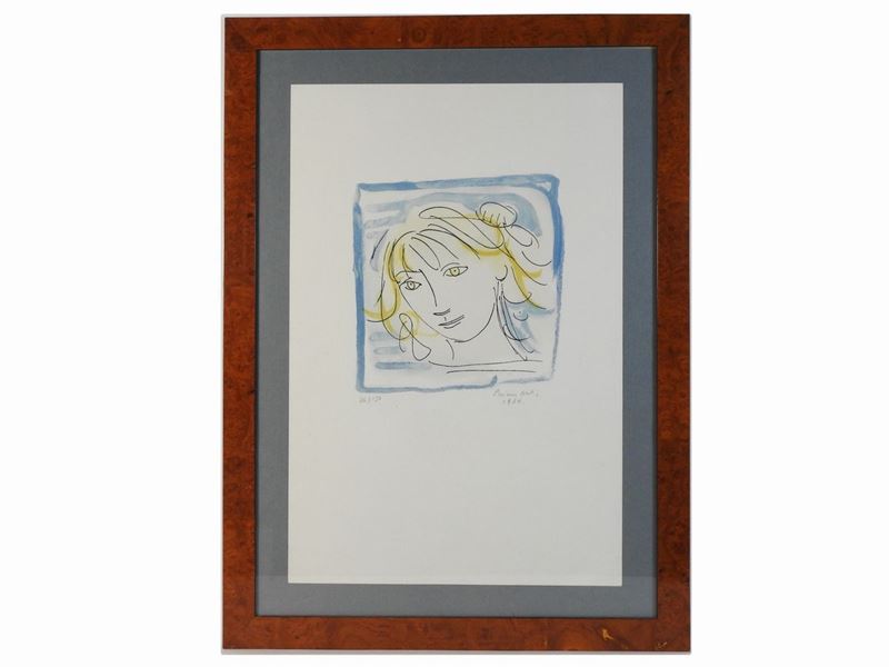Primo Conti - Composizione 1981 e Ritratto Femminile 1984