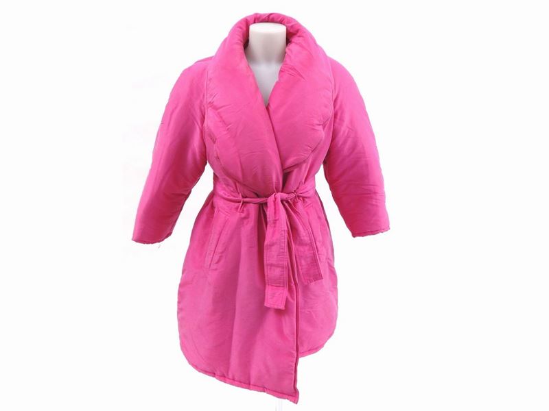 Cappotto in Seta Fucsia, Moschino