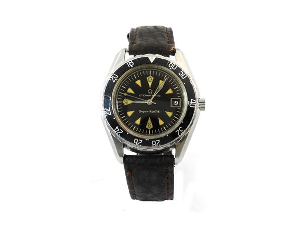 Stainless steel Eterna-Matic Super Kontiki gentlemen wristwatch  (Switzerland, sixties)  - Auction Jewels and Watches - Maison Bibelot - Casa d'Aste Firenze - Milano