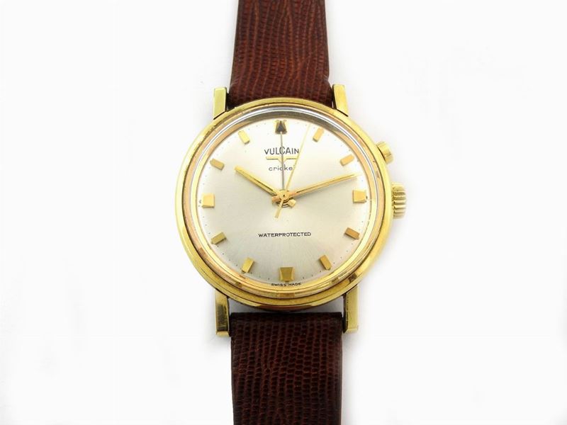 Orologio da Polso per Uomo Vulcain Cricket Alarm in Acciaio Placcato Oro Giallo