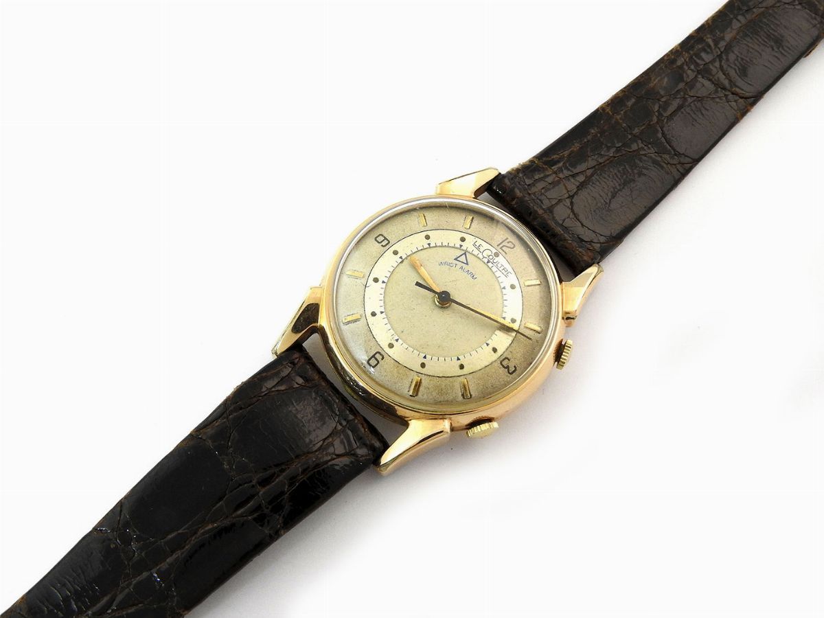 Orologio da Polso per Uomo le Coultre Wrist Alarm in Metallo Placcato Oro 10 Kt