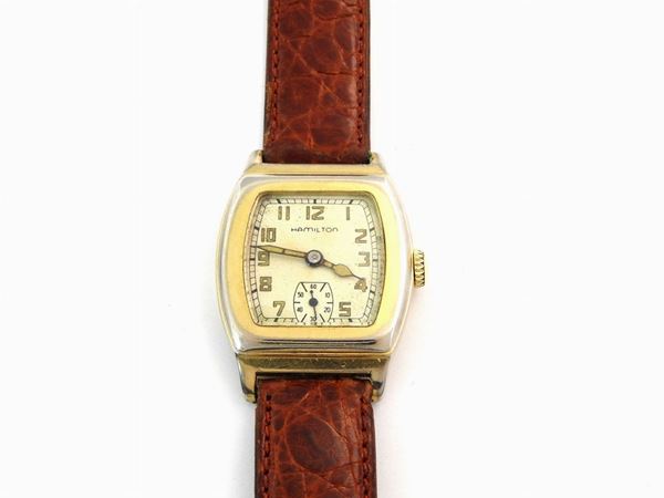 14Kt gold plated metal Hamilton gentlemen wristwatch