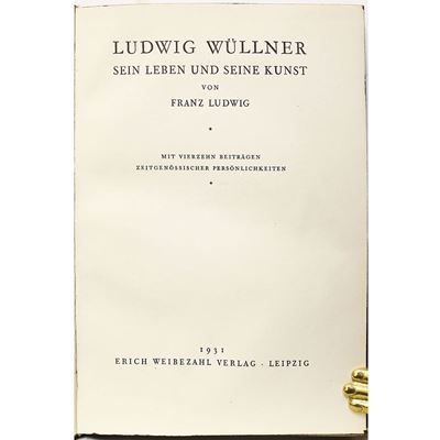 Ludwig Wüllner. Sein Leben Und Seine Kunst...