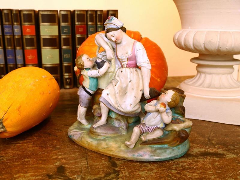 Due Gruppi Figurativi in Porcellana Policroma