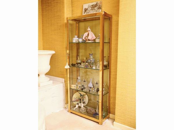Brass collection cabinet