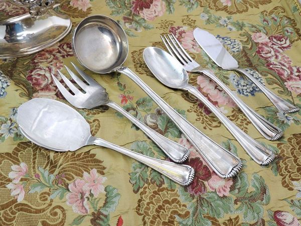 Silver cutlery set, Chiappe Genova