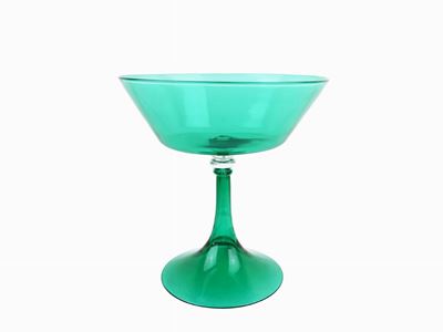 Alzata in Vetro Soffiato Verde Bottiglia