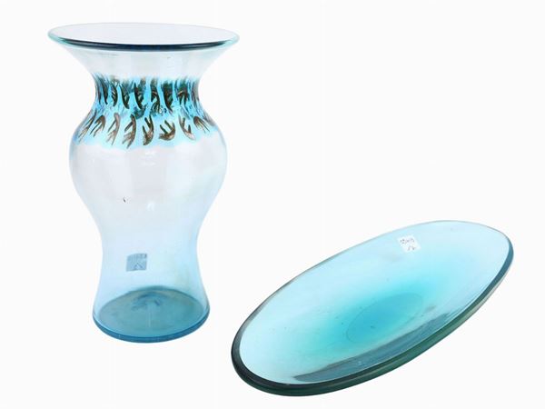 Lot of blown glass objects