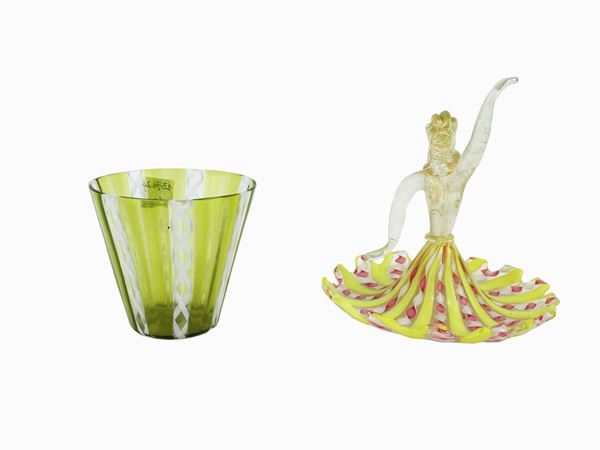 Lot of blown glass objects