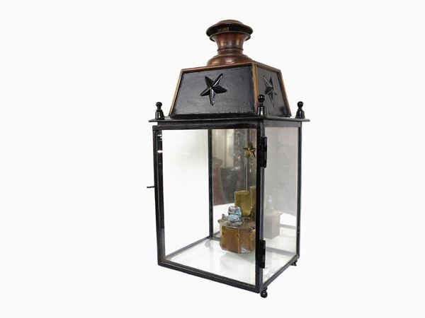 Metal wall lantern, J. Cuichard