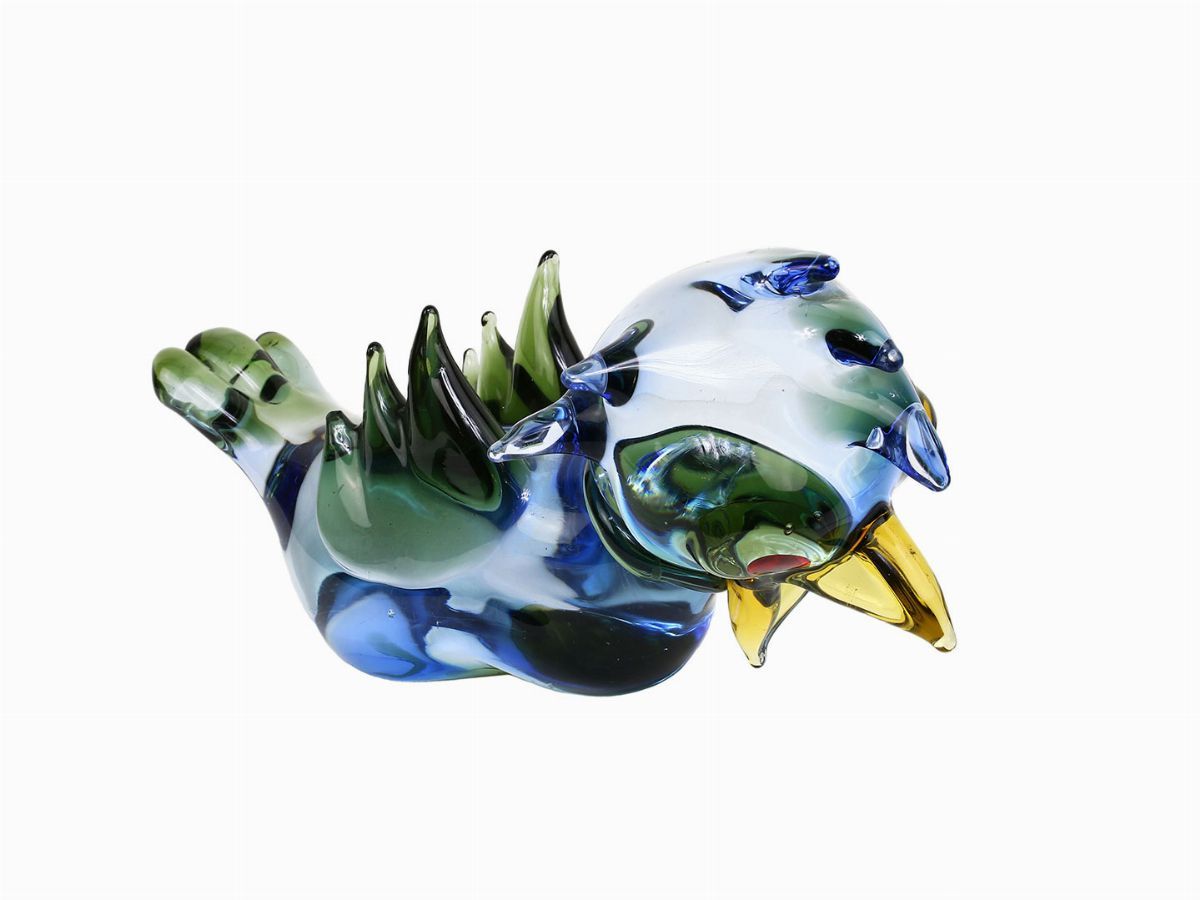 Figura di Volatile Cenedese in Vetro Sommerso