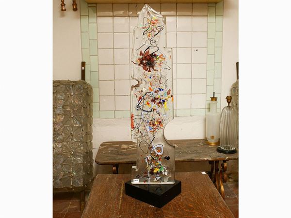 Heavy glass sculpture  (Murano, 1962)  - Auction The Muccia Breda Collection in Villa Donà -  Borbiago of Mira (Venice) - Maison Bibelot - Casa d'Aste Firenze - Milano
