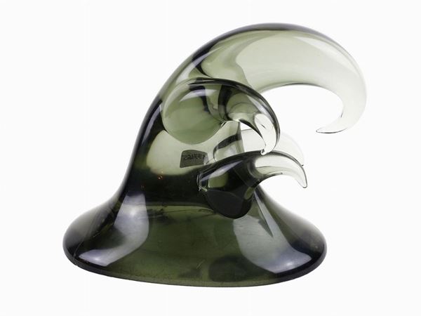 Wave in smoked submerged glass