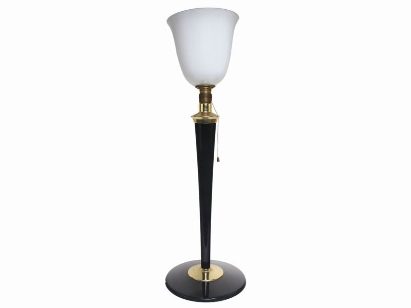 Lampada da Tavolo in Metallo e Legno, Mazda
