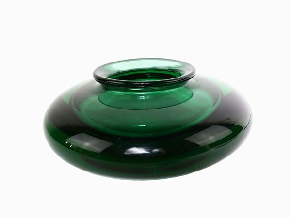 Single-color bottle green sommerso glass vase