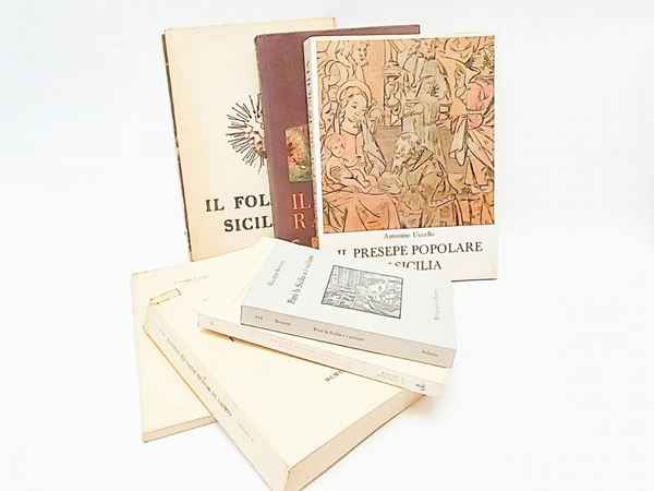 Lotto di libri sul folklore, musica, cultura della Sicilia  - Auction The sicilian Library of d'Agata Family - Maison Bibelot - Casa d'Aste Firenze - Milano