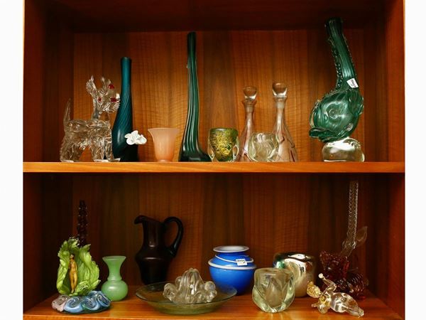 Miscellaneous of curiosities in Murano glass  - Auction The Muccia Breda Collection in Villa Donà -  Borbiago of Mira (Venice) - Maison Bibelot - Casa d'Aste Firenze - Milano