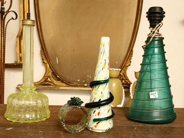 Three bases for table lamps in Murano glass