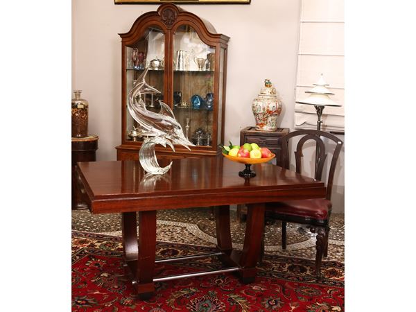Rosewood veneer dining table