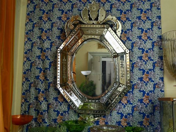 Mirror entirely made of mirror  (Murano, first half of the 20th century)  - Auction The Muccia Breda Collection in Villa Donà -  Borbiago of Mira (Venice) - Maison Bibelot - Casa d'Aste Firenze - Milano